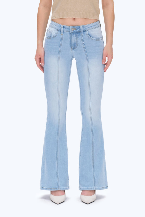 Julia Flare Leg Denim Jeans-Flare & Bootcut-BAYEAS