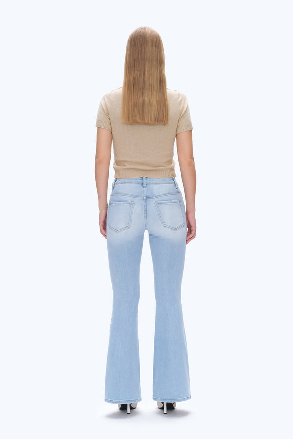 Julia Flare Leg Denim Jeans-Flare & Bootcut-BAYEAS