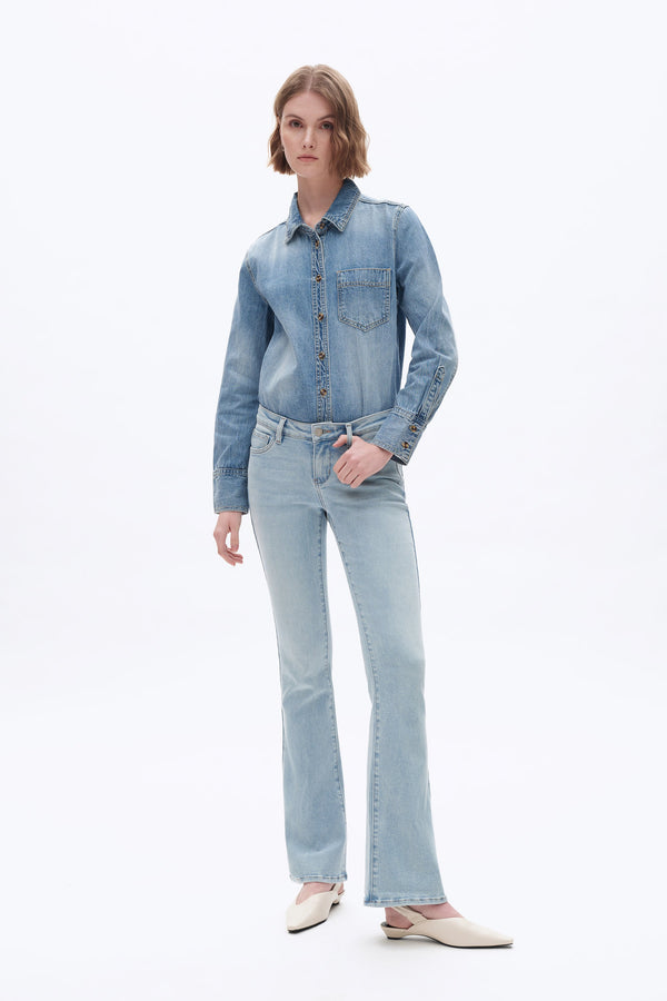 Classic Bootcut Jeans for Women-Flare & Bootcut-BAYEAS