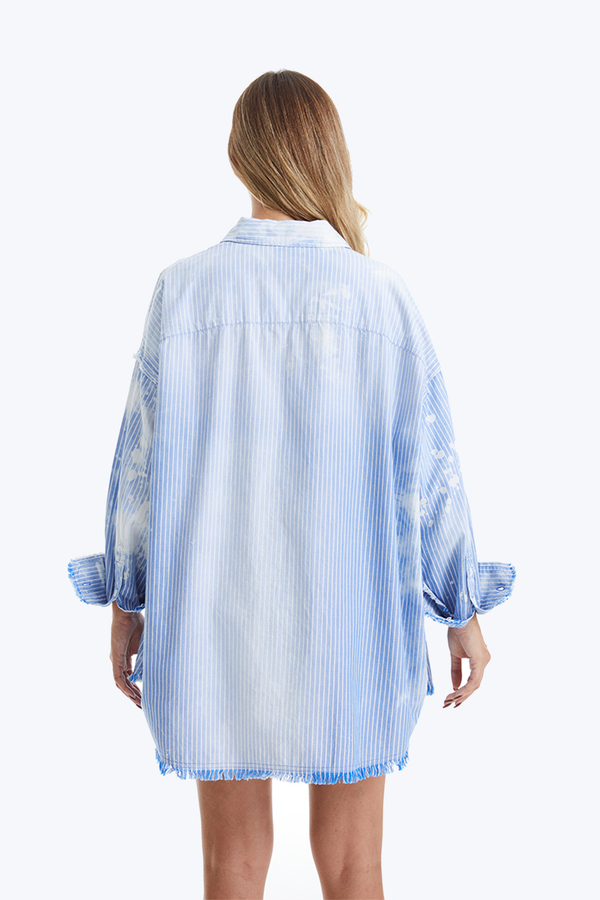 Women's Ragged Long Sleeve Loose Shirt-Shirts-BAYEAS