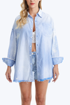 Women's Ragged Long Sleeve Loose Shirt-Shirts-BAYEAS