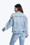 Drop Shoulder Denim Jacket-Jackets-BAYEAS