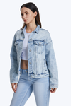 Drop Shoulder Denim Jacket-Jackets-BAYEAS
