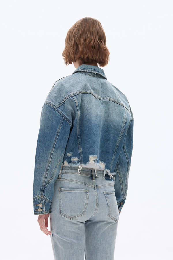 Long Sleeve Denim Jacket-Jackets-BAYEAS