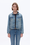 Ripped Denim Jacket-Jackets-BAYEAS