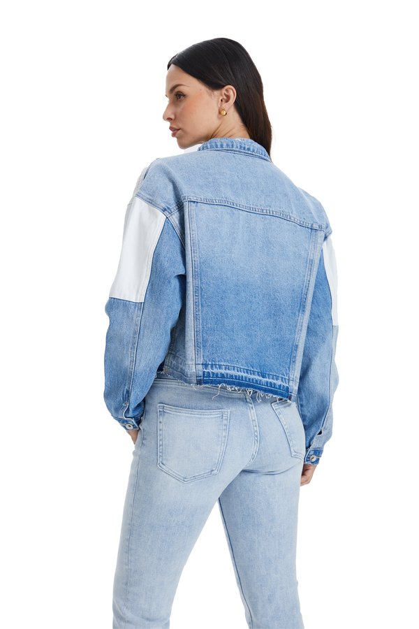 Patch Work Denim Jacket-Jackets-BAYEAS