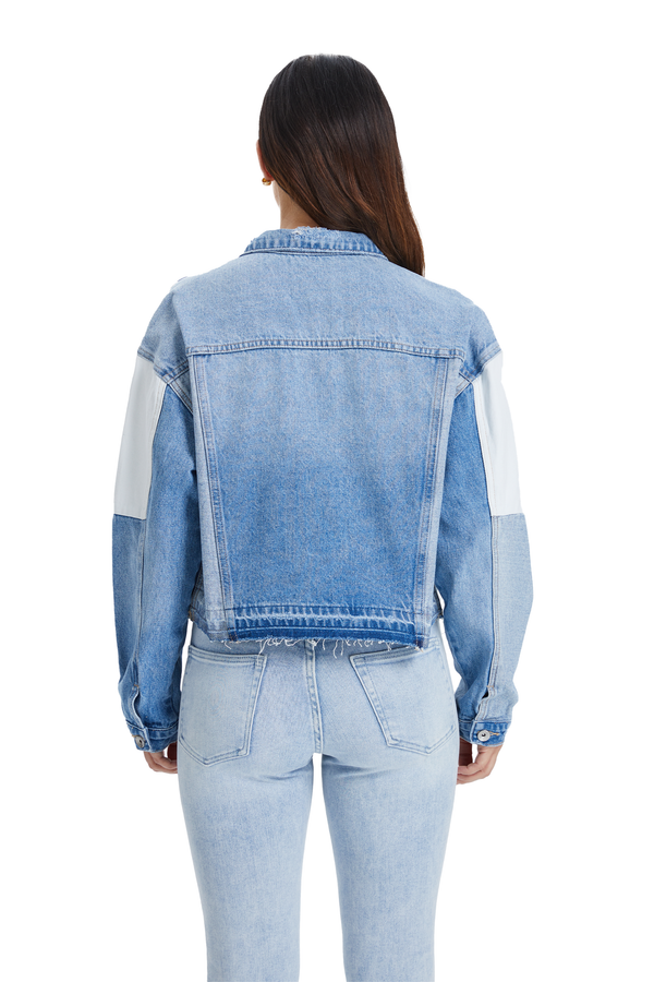 Patch Work Denim Jacket-Jackets-BAYEAS