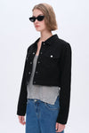 Alice Denim Jacket With Rhinestones-Jackets-BAYEAS