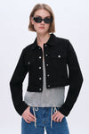 Alice Denim Jacket With Rhinestones-Jackets-BAYEAS