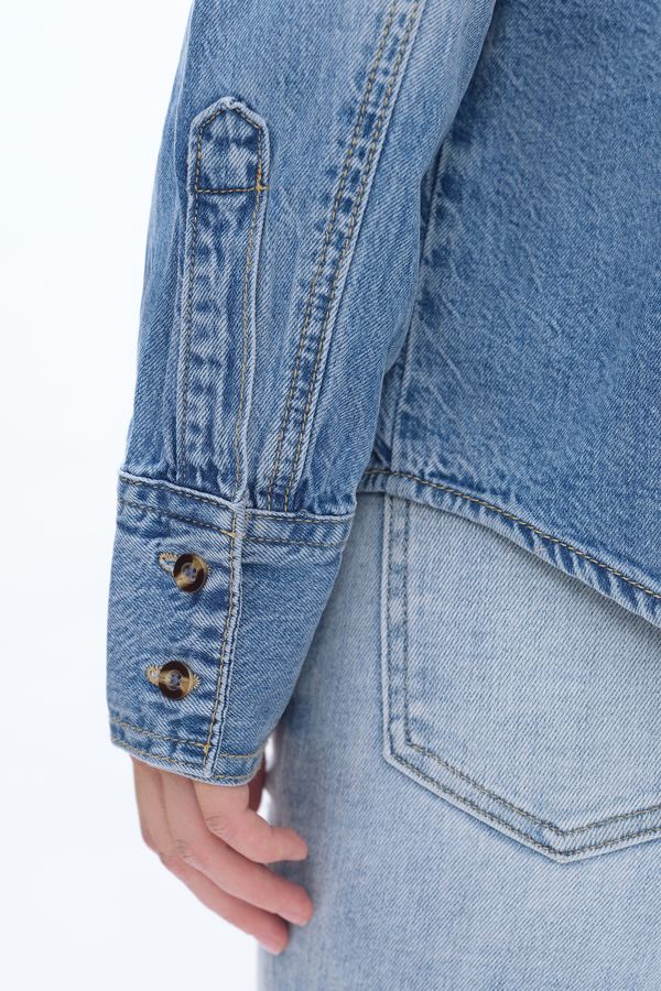 Kelly Classic Denim Shirts-Shirts-BAYEAS