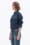 Womens Oversized Denim Shirt-Shirts-BAYEAS