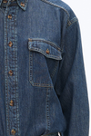 Womens Oversized Denim Shirt-Shirts-BAYEAS