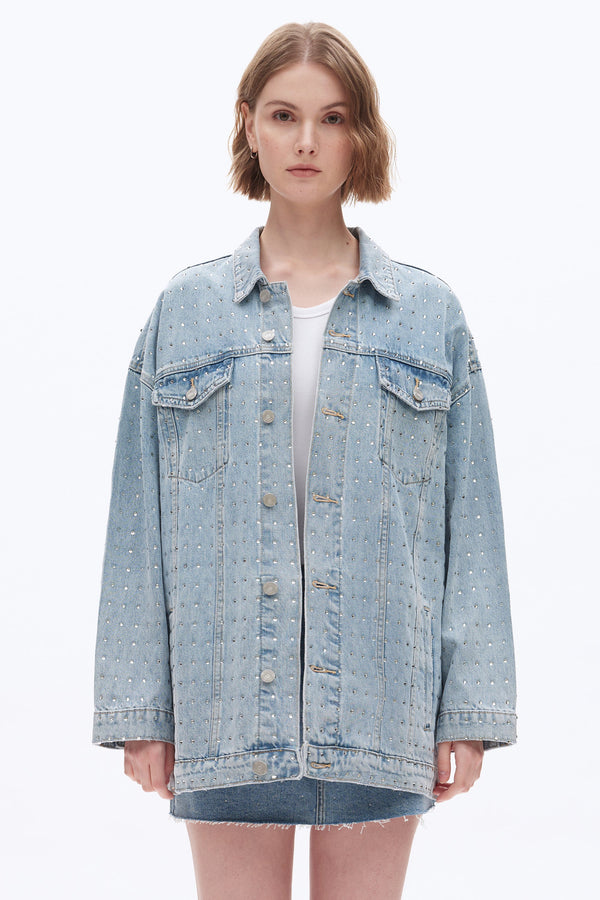 Embellished Denim Jackets-Jackets-BAYEAS