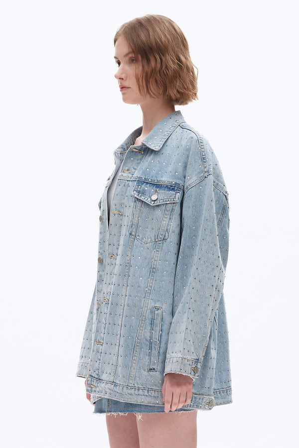 Embellished Denim Jackets-Jackets-BAYEAS