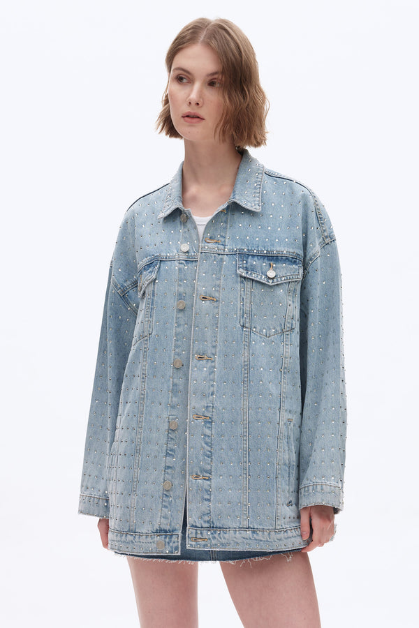 Embellished Denim Jackets-Jackets-BAYEAS