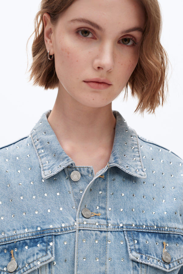 Embellished Denim Jackets-Jackets-BAYEAS