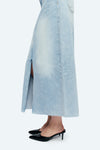 Slit Hem Midi Denim Skirt-Skirts-BAYEAS
