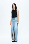 Lauren Slit Maxi Denim Skirt-Skirts-BAYEAS