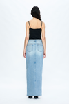 Lauren Slit Maxi Denim Skirt-Skirts-BAYEAS