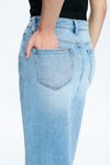 Lauren Slit Maxi Denim Skirt-Skirts-BAYEAS