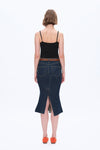 Erin Mid Rise Fishtail Denim Skirt-Skirts-BAYEAS