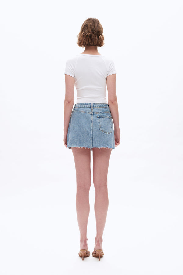 Rhinestones Denim Skirt-Skirts-BAYEAS