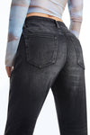 High Rise Painted Mom Denim Jeans-Mom Jeans-BAYEAS