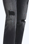 High Rise Painted Mom Denim Jeans-Mom Jeans-BAYEAS
