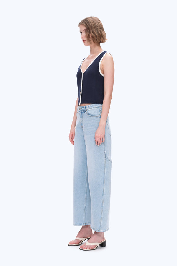 Mid Rise Balloon Jeans-Barrel-BAYEAS