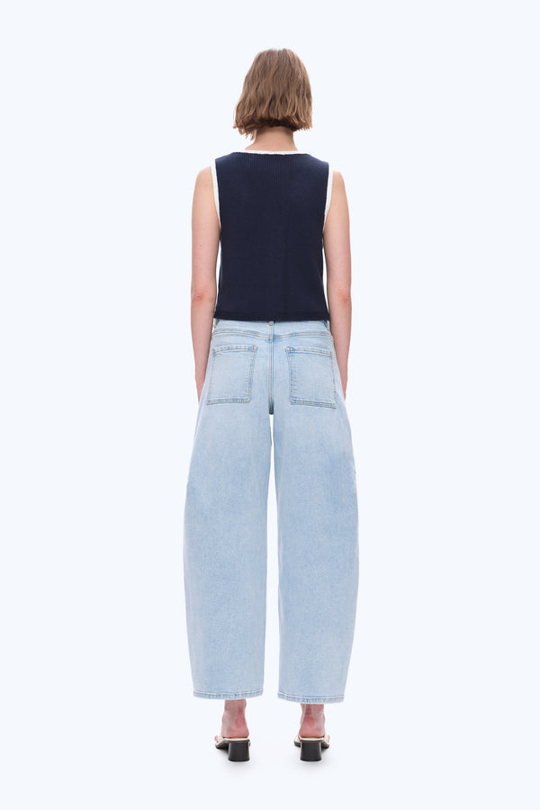 Mid Rise Balloon Jeans-Barrel-BAYEAS