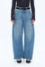 Frayed Hems Drop Crotch Barrel Jeans-Barrel-BAYEAS