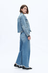 Frayed Hems Drop Crotch Barrel Jeans-Barrel-BAYEAS