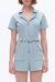 Denim Mini Rompers with Pockets-Rompers-BAYEAS