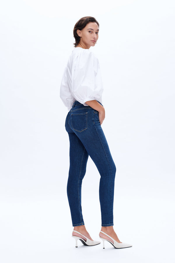 Emily Mid Rise Skinny Denim Jeans-Skinny-BAYEAS