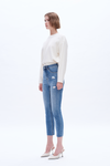 Distressed Skinny Jeans for Women-Skinny-BAYEAS
