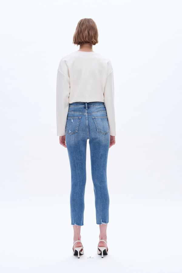 Distressed Skinny Jeans for Women-Skinny-BAYEAS
