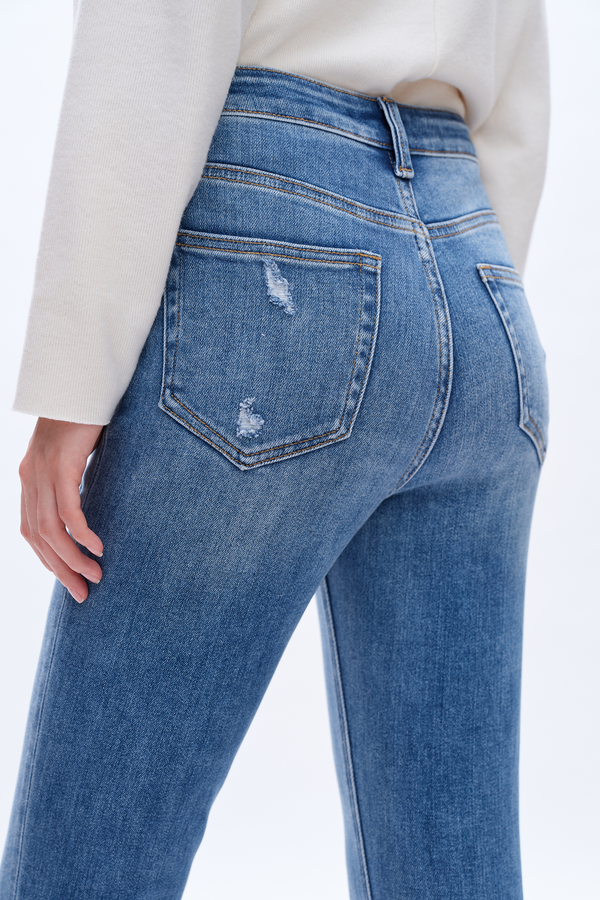 Distressed Skinny Jeans for Women-Skinny-BAYEAS