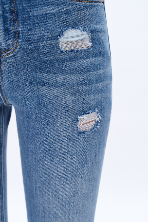 Distressed Skinny Jeans for Women-Skinny-BAYEAS