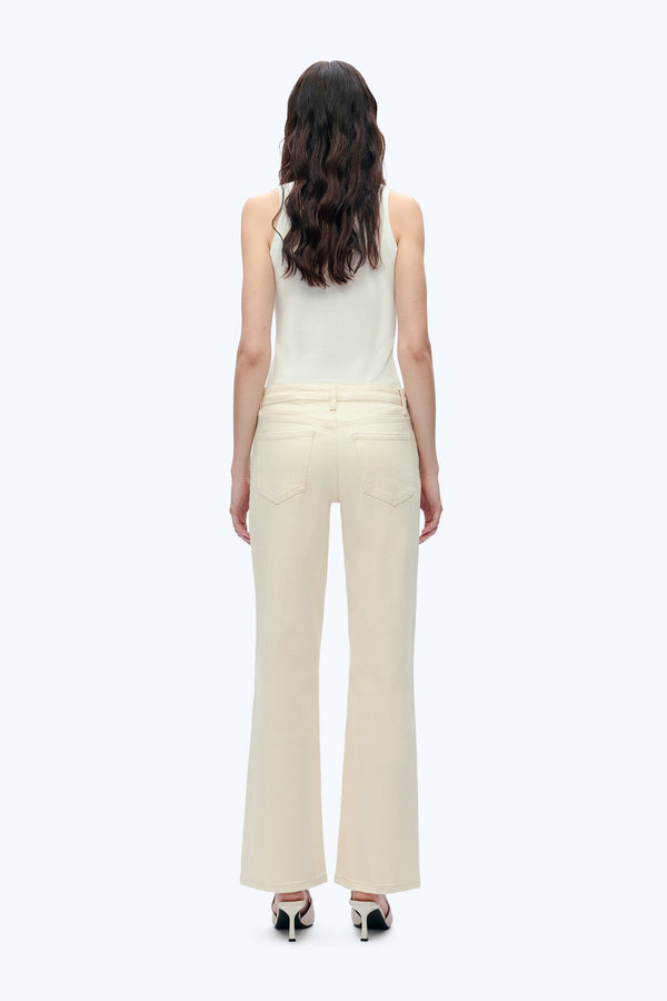 Mid Rise Straight Denim Jeans - Natural-Straight-BAYEAS