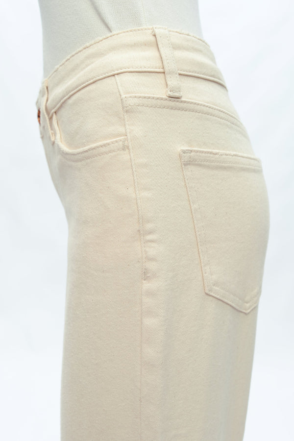 Mid Rise Straight Denim Jeans - Natural-Straight-BAYEAS