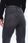 High Rise Straight Denim Jeans-Straight-BAYEAS
