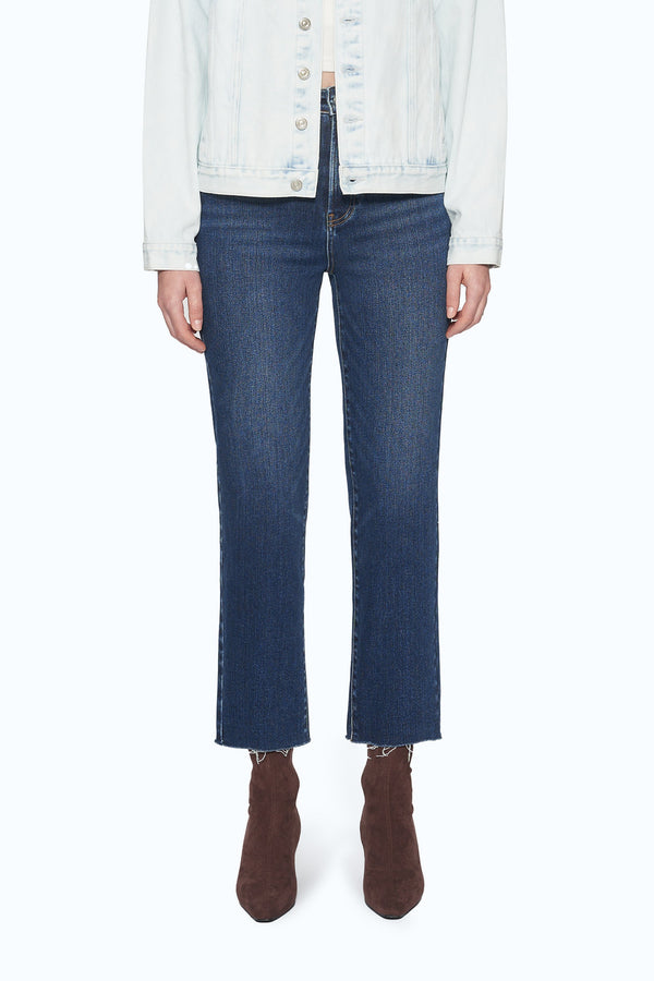 Linda Super High Rise Slim Straight Denim Jeans-Straight-BAYEAS