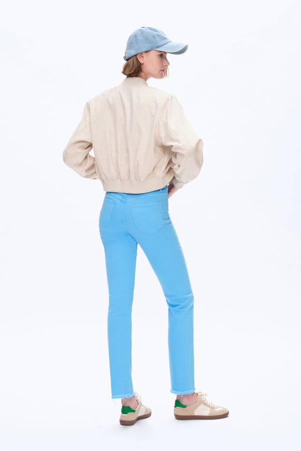 Womens Slim Fit Pants-Straight-BAYEAS