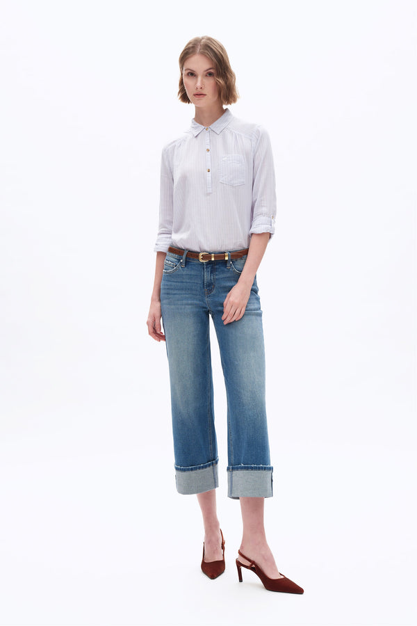 Womens Straight Crop Jeans-Straight-BAYEAS