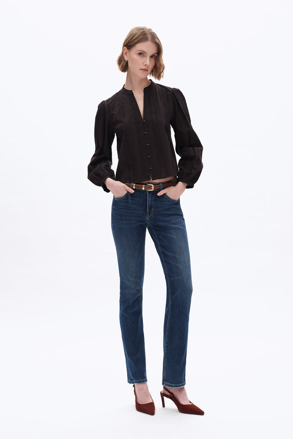 Slim Fit Denim for Women-Straight-BAYEAS