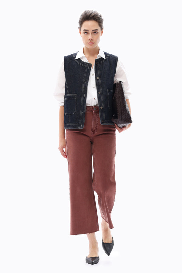 High Rise Wide Leg Denim Jeans