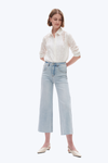 High Rise Wide Leg Denim Jeans-Wide Leg-BAYEAS