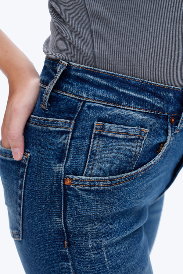 High Rise Wide Leg Denim Jeans-Wide Leg-BAYEAS