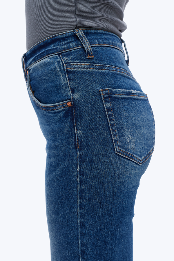 High Rise Wide Leg Denim Jeans-Wide Leg-BAYEAS