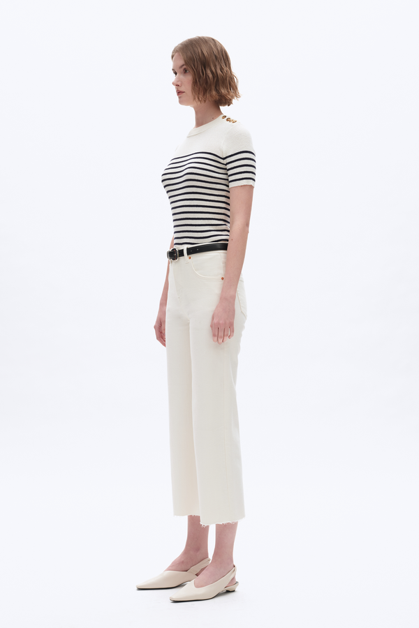 High Rise Wide Leg Denim Jeans-Wide Leg-BAYEAS